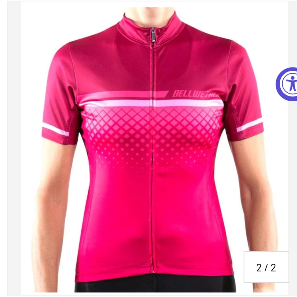 Bellwether | size small | pink cycling jersey